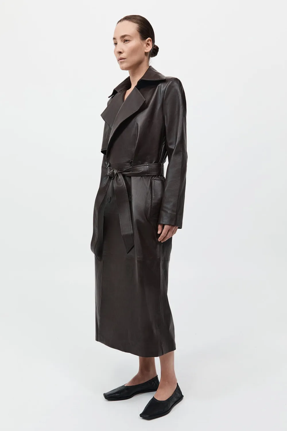 Leather Trench Coat -|St. Agni Best