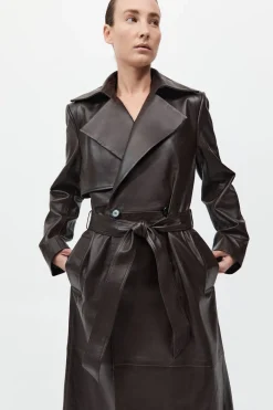 Leather Trench Coat -|St. Agni Best
