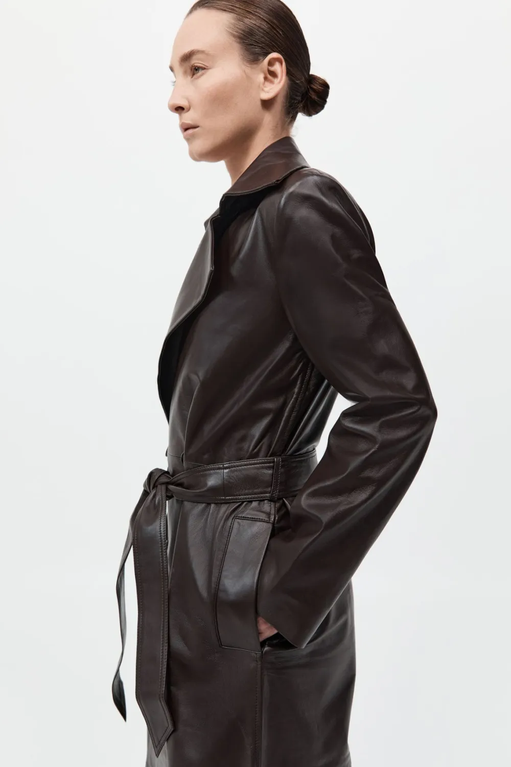 Leather Trench Coat -|St. Agni Best