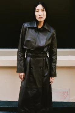 Leather Trench Coat -|St. Agni Best