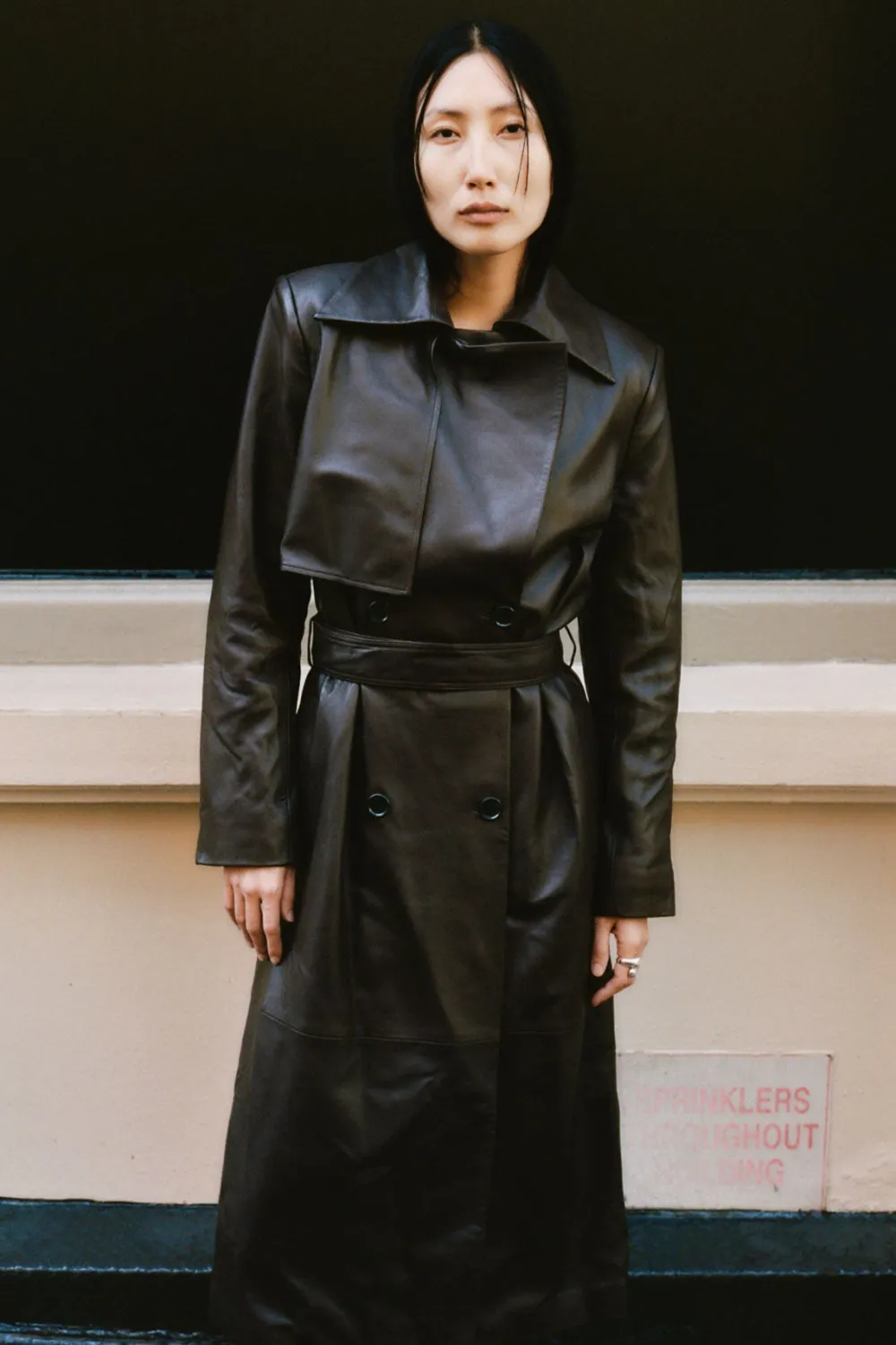 Leather Trench Coat -|St. Agni Best