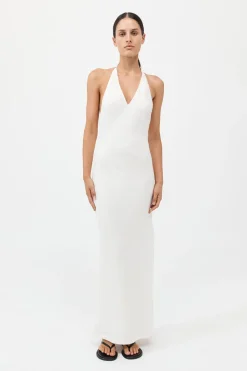 Linen Bias Halter Dress -|St. Agni Store