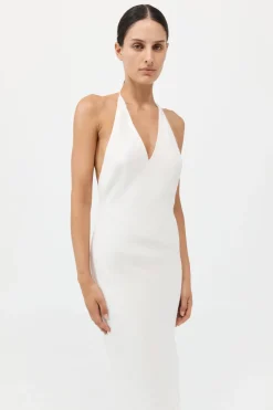 Linen Bias Halter Dress -|St. Agni Store