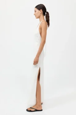 Linen Bias Halter Dress -|St. Agni Store