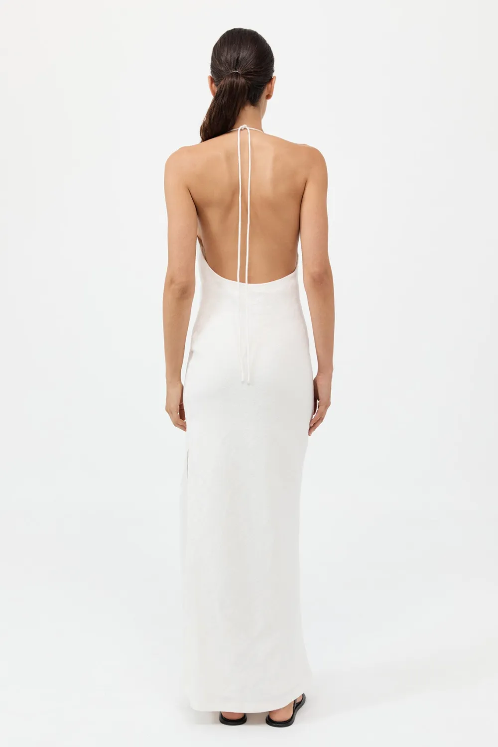 Linen Bias Halter Dress -|St. Agni Store