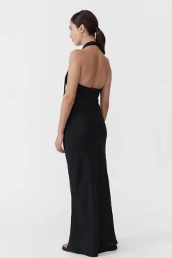 Linen Bias Maxi Dress -|St. Agni Fashion