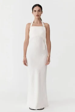 Linen Bias Maxi Dress -|St. Agni Clearance