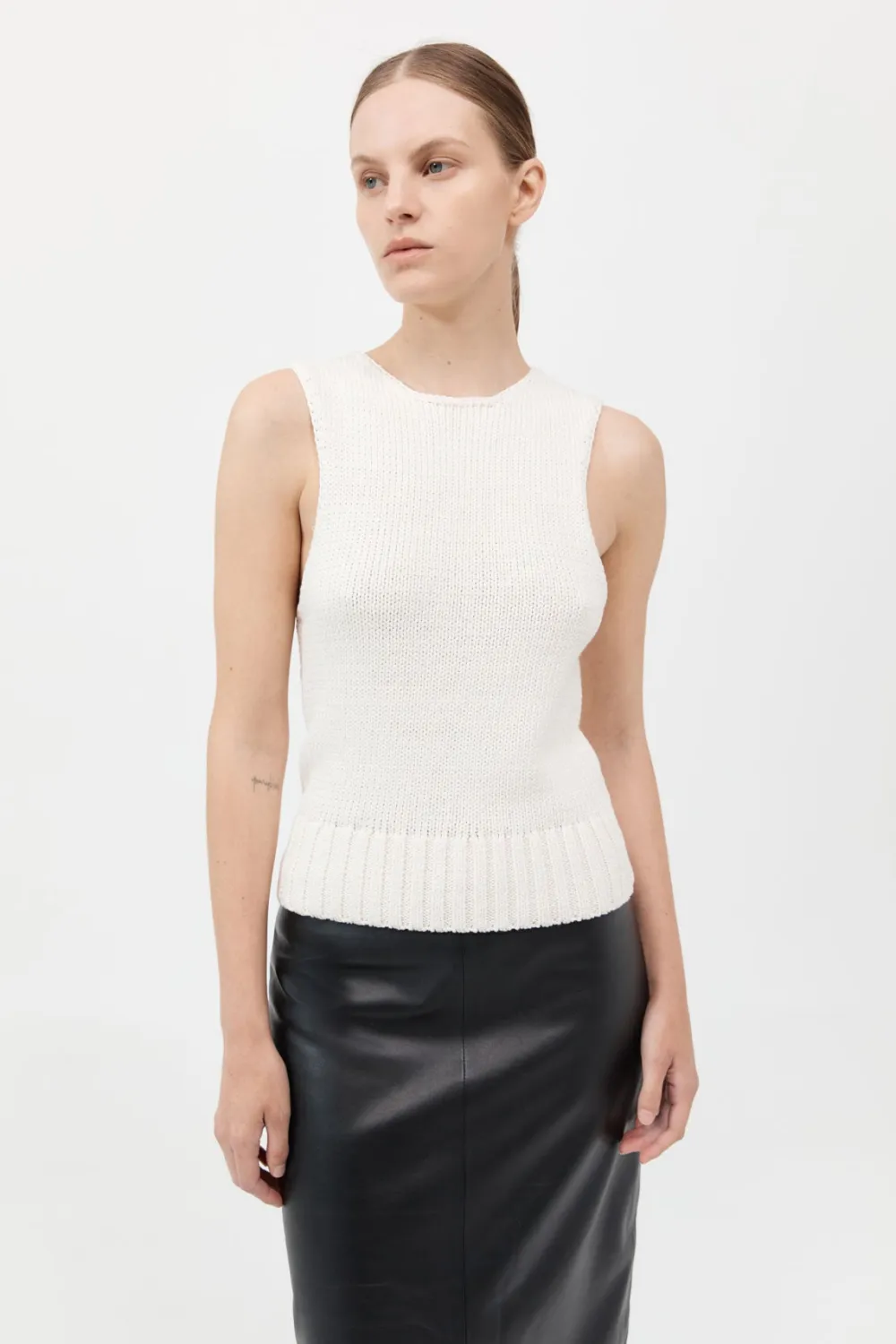 Linen Silk Blend Tank -|St. Agni Clearance