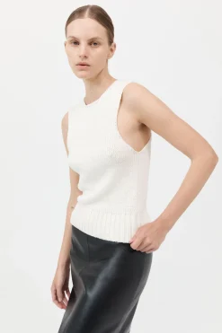 Linen Silk Blend Tank -|St. Agni Clearance