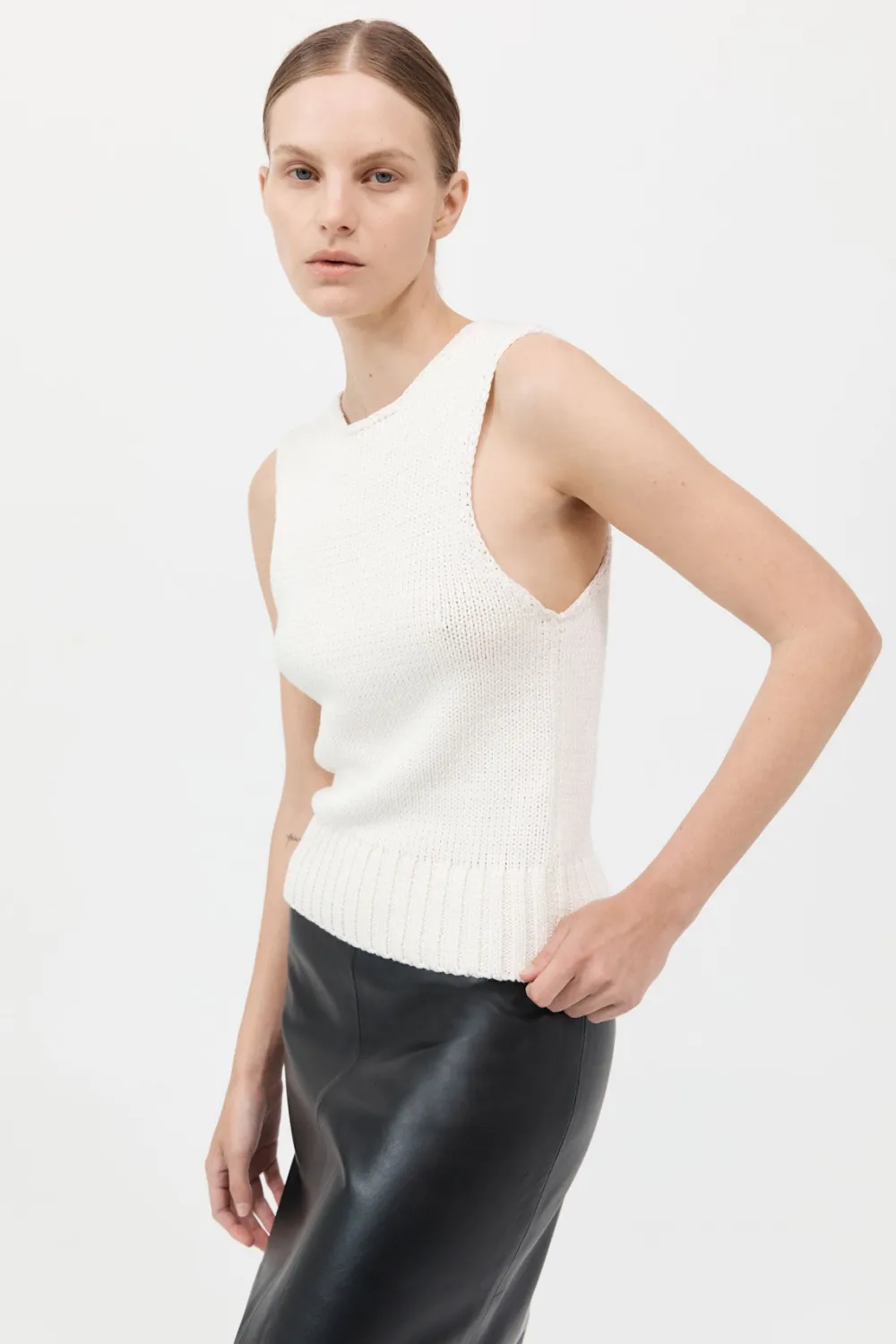 Linen Silk Blend Tank -|St. Agni Clearance