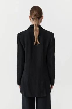 Linen Split Sleeve Blazer -|St. Agni Best Sale