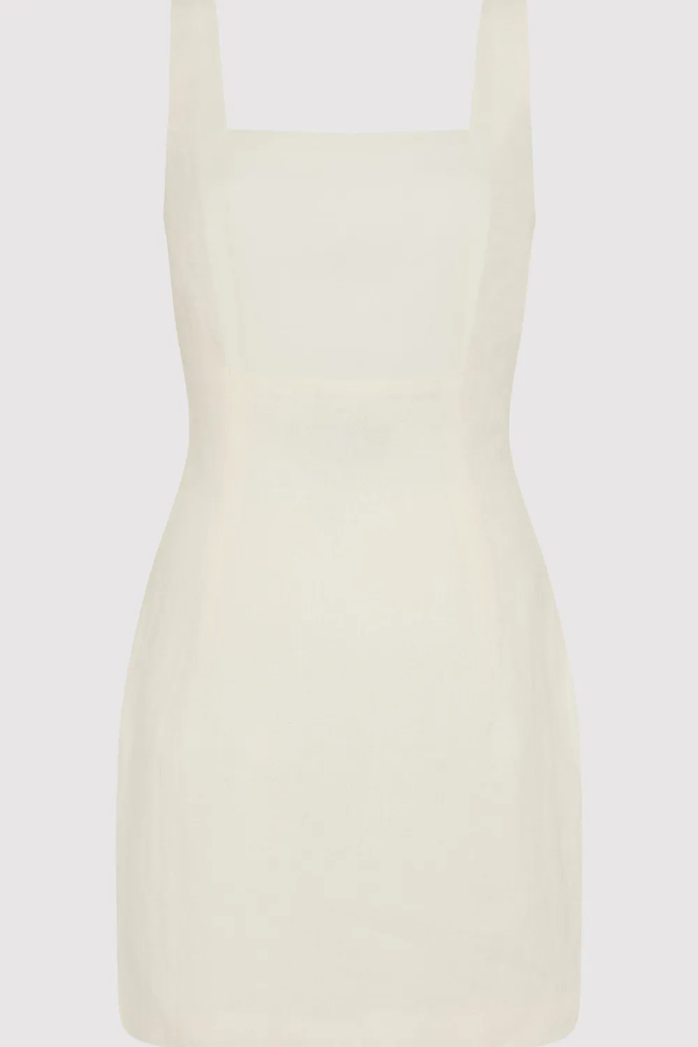 Linen Square Neck Mini Dress -|St. Agni Clearance