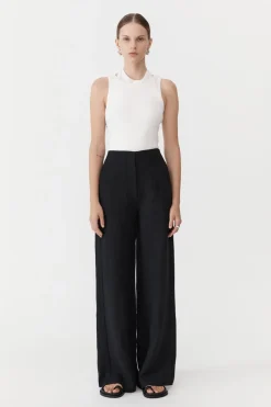 Linen Wide Leg Pants -|St. Agni Discount