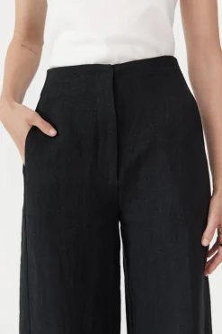 Linen Wide Leg Pants -|St. Agni Discount