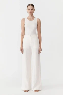 Linen Wide Leg Pants -|St. Agni Outlet