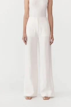 Linen Wide Leg Pants -|St. Agni Outlet