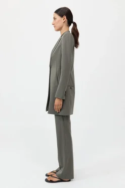Longline Jacket - Smokey Olive|St. Agni Clearance