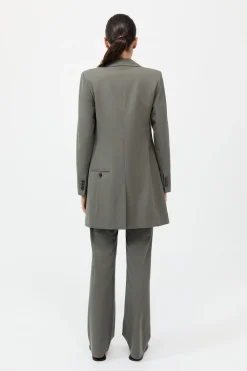Longline Jacket - Smokey Olive|St. Agni Clearance