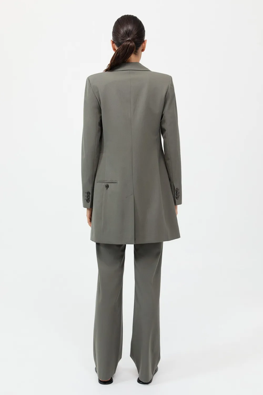 Longline Jacket - Smokey Olive|St. Agni Clearance