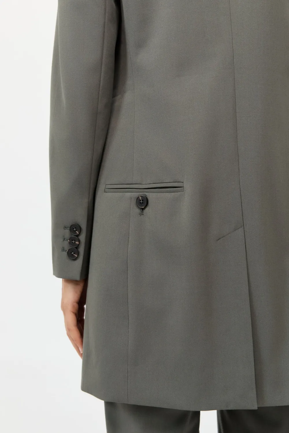 Longline Jacket - Smokey Olive|St. Agni Clearance