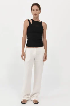 Low Waist Raw Edge Pants -|St. Agni Clearance