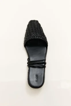 Macrame Mesh Tie Up Flats -|St. Agni Best
