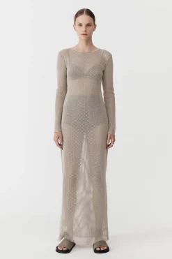 Mesh Long Sleeve Dress -|St. Agni Clearance