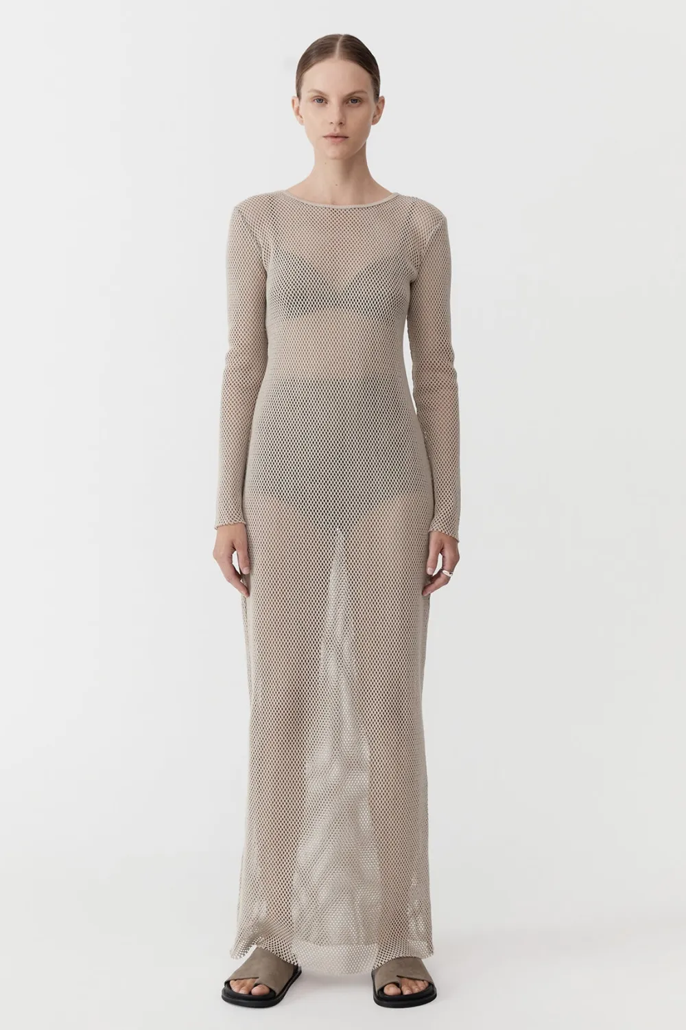 Mesh Long Sleeve Dress -|St. Agni Clearance