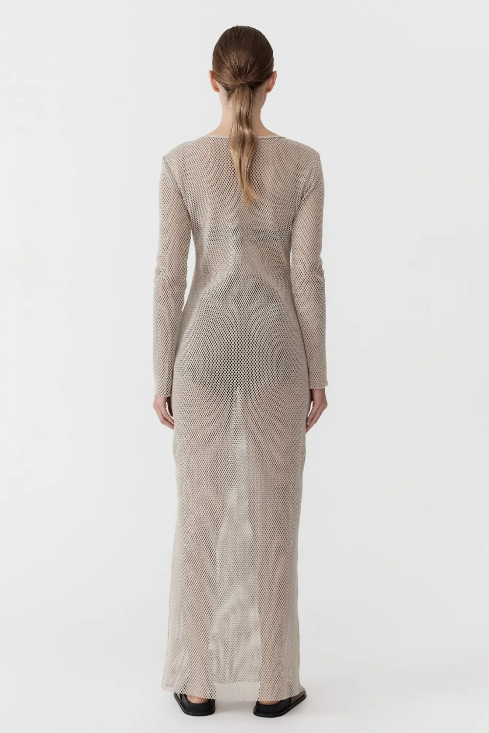 Mesh Long Sleeve Dress -|St. Agni Clearance