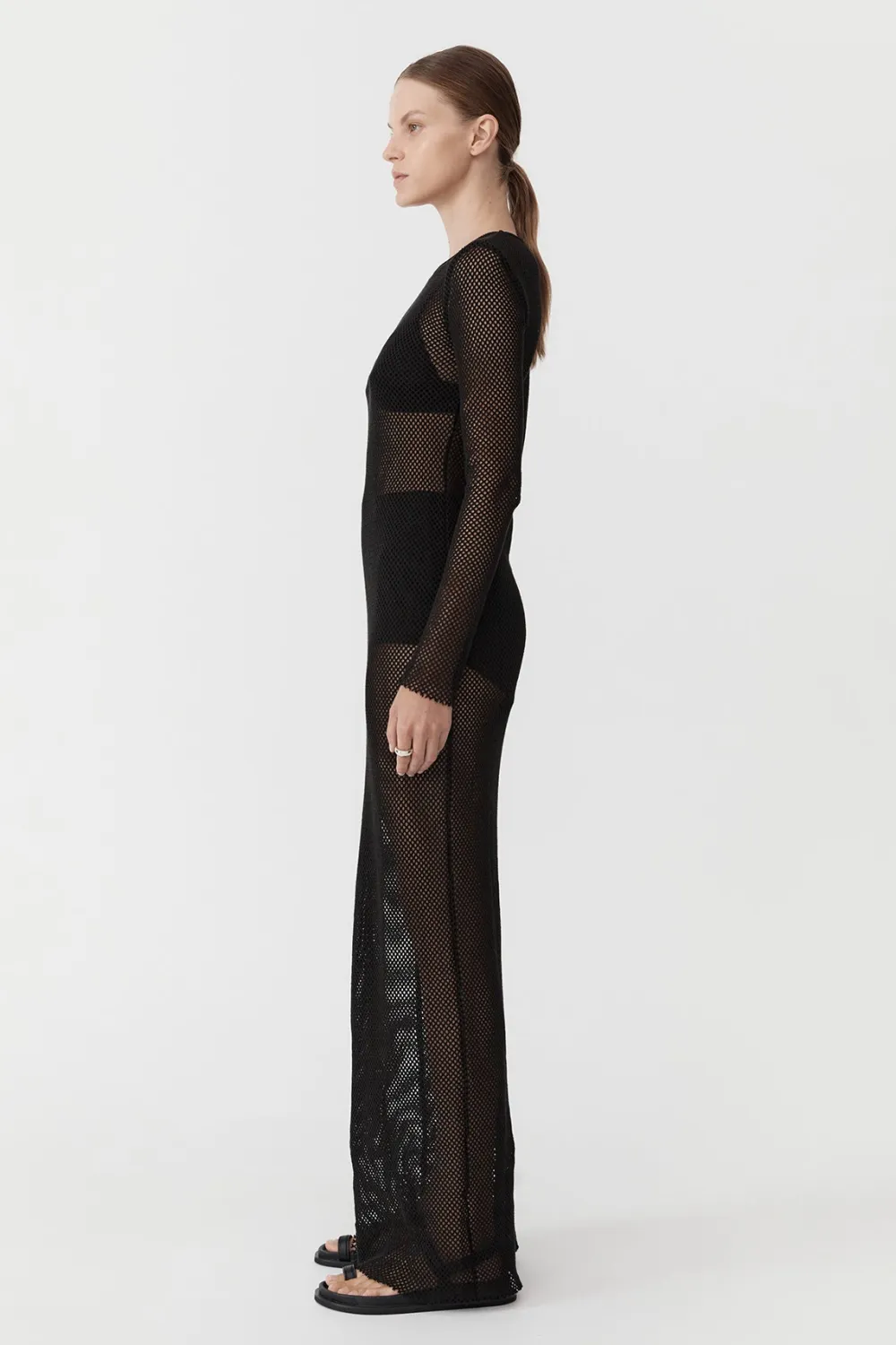 Mesh Long Sleeve Dress -|St. Agni Shop