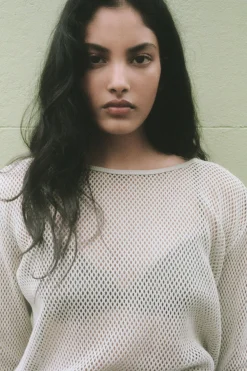 Mesh Long Sleeve Top -|St. Agni Store