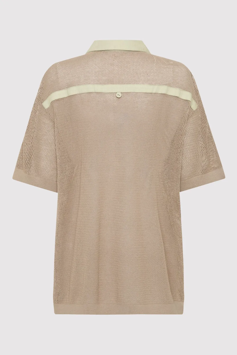 Mesh Short Sleeve Shirt - Fog|St. Agni Outlet