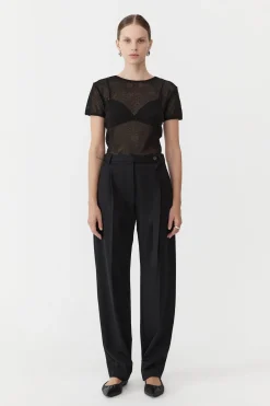 Mesh Short Sleeve Tee -|St. Agni Sale