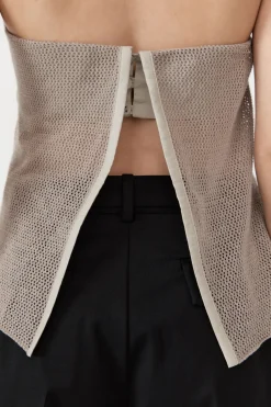 Mesh Strapless Top - Fog|St. Agni Best