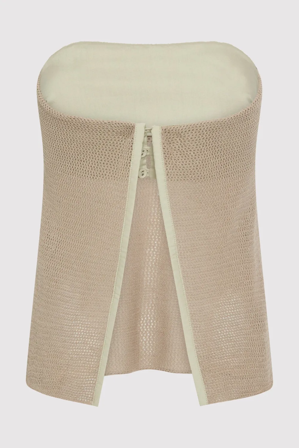 Mesh Strapless Top - Fog|St. Agni Best