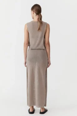 Mesh Tuck Back Maxi Dress -|St. Agni Store