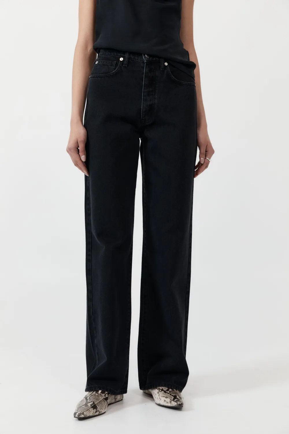 Mid Rise Wide Leg -|St. Agni Cheap