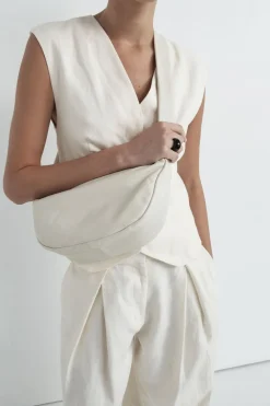 Minimal Tailored Vest - Ivory|St. Agni Cheap