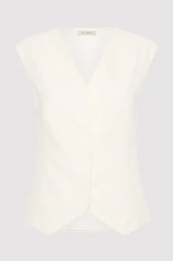 Minimal Tailored Vest - Ivory|St. Agni Cheap