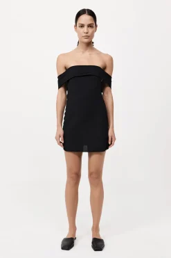 Off Shoulder Mini Dress - Black|St. Agni Sale
