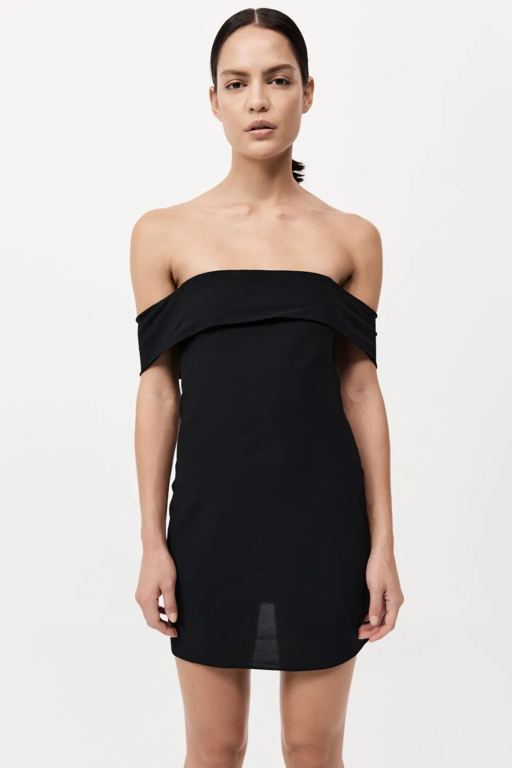 Off Shoulder Mini Dress - Black|St. Agni Sale
