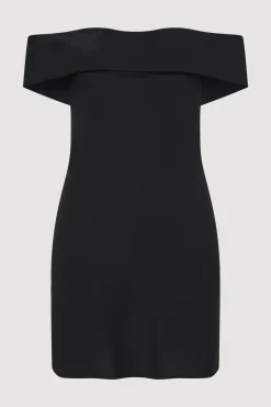 Off Shoulder Mini Dress - Black|St. Agni Sale