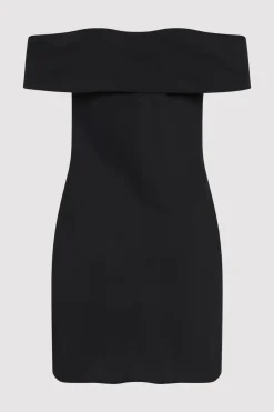 Off Shoulder Mini Dress - Black|St. Agni Sale
