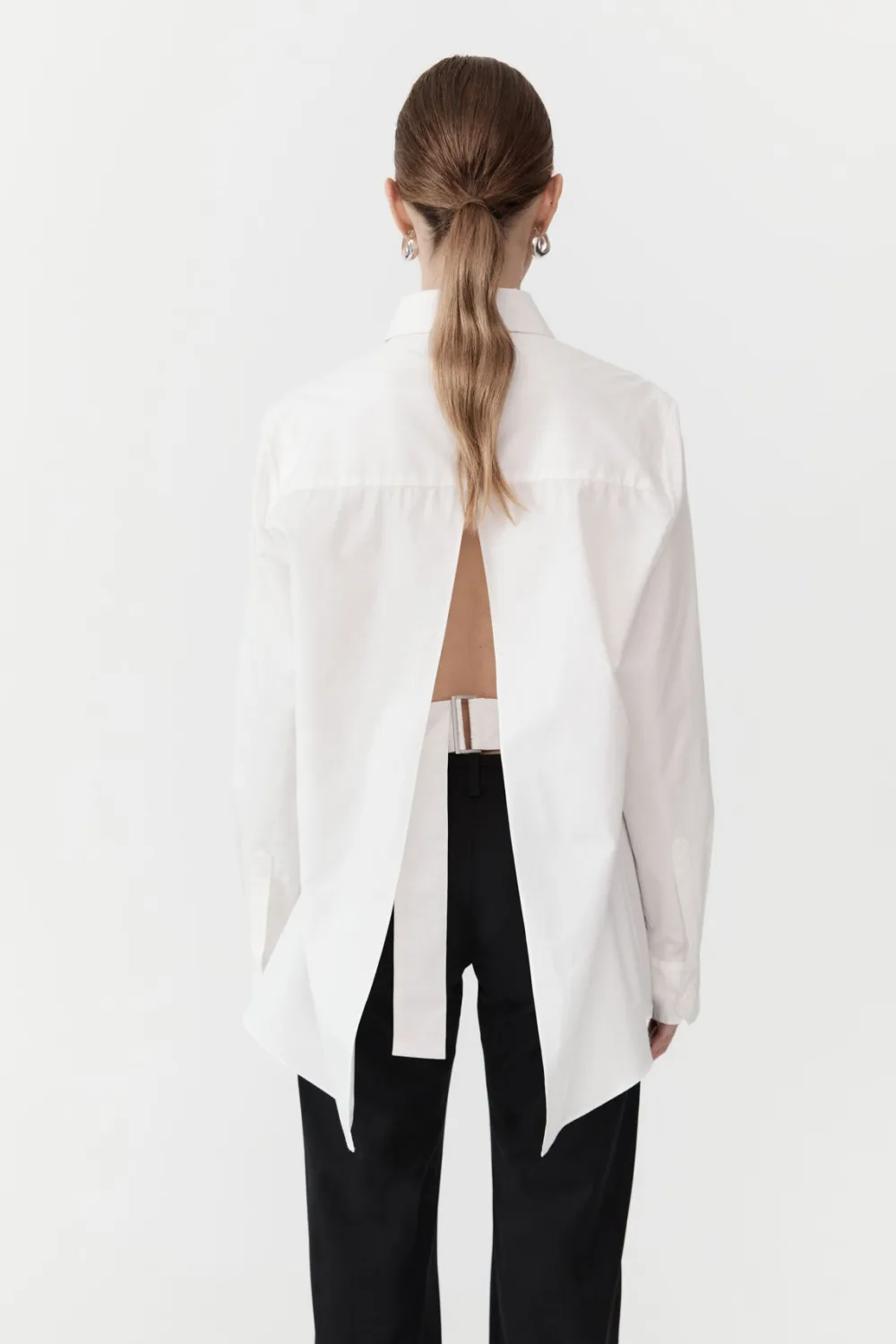 Open Back Shirt - White|St. Agni Store