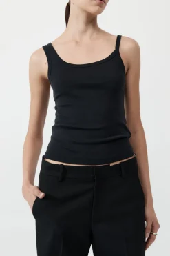 Organic Cotton Asymm Tank -|St. Agni Clearance