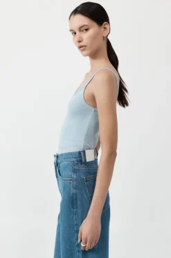 Organic Cotton Asymm Tank -|St. Agni Store