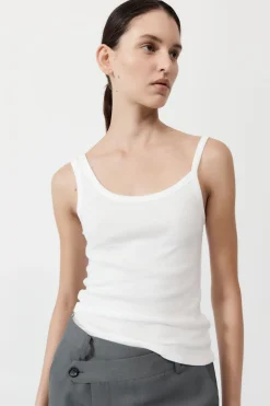 Organic Cotton Asymm Tank -|St. Agni Cheap