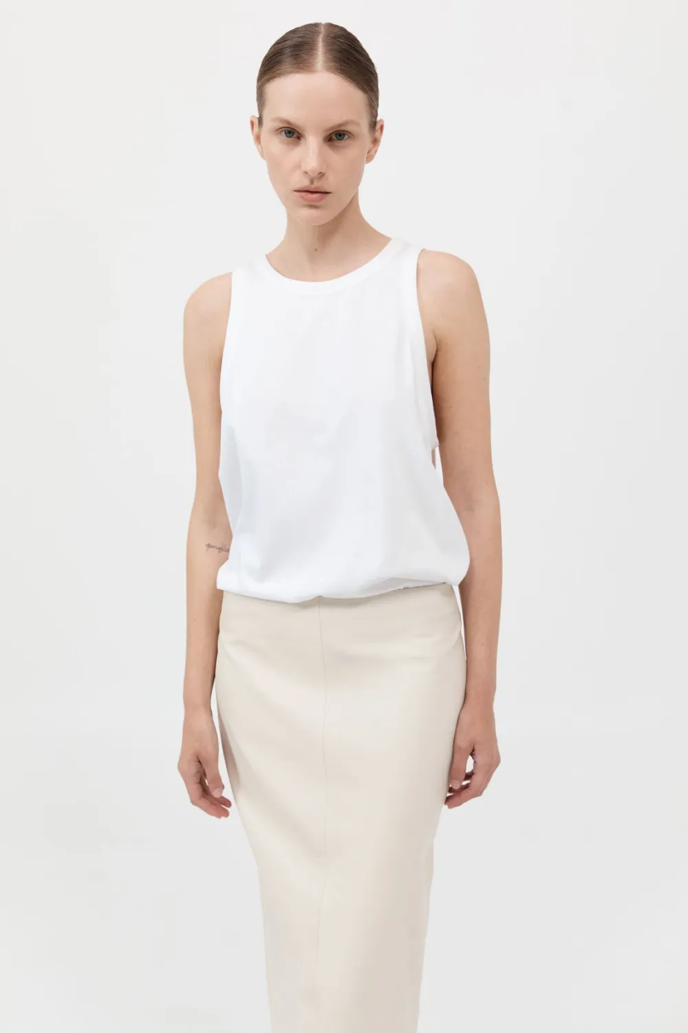 Organic Cotton Boxy Tank -|St. Agni Discount