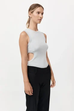 Organic Cotton Cut Out Tank -|St. Agni Discount