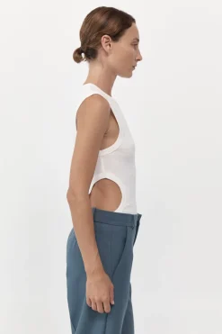 Organic Cotton Cut Out Tank -|St. Agni Sale